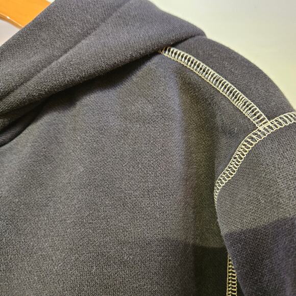 Puma Dark Gray and Tan Pull Over Hoodie Size L Men's Sweatshirt Casual Normcore - Picture 3 of 9